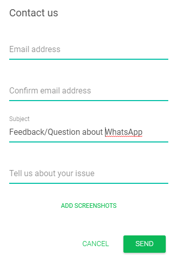 WhatsApp contact
