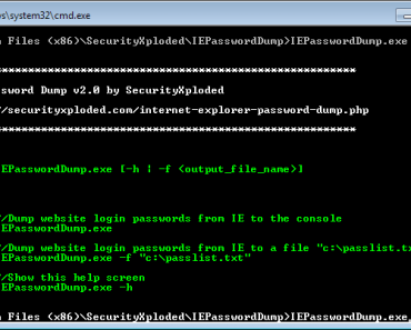 IE password manager