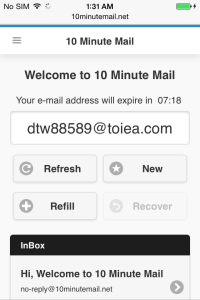 10 minutes mail