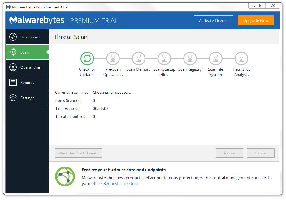 Scan for malware