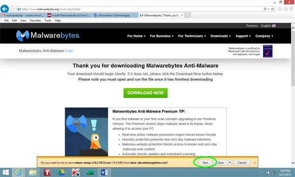Install Malwarebytes