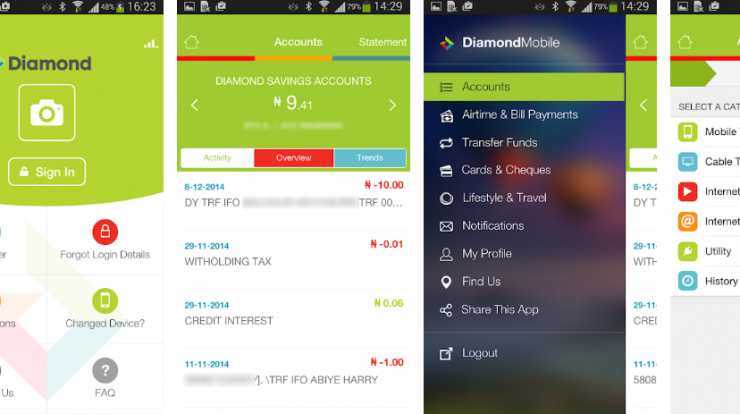 Diamond Bank Mobile App