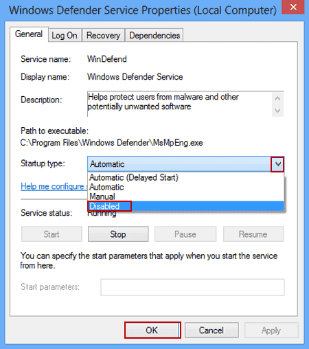 Disable Windows 7 Defender