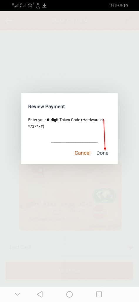 GTBank Token activation