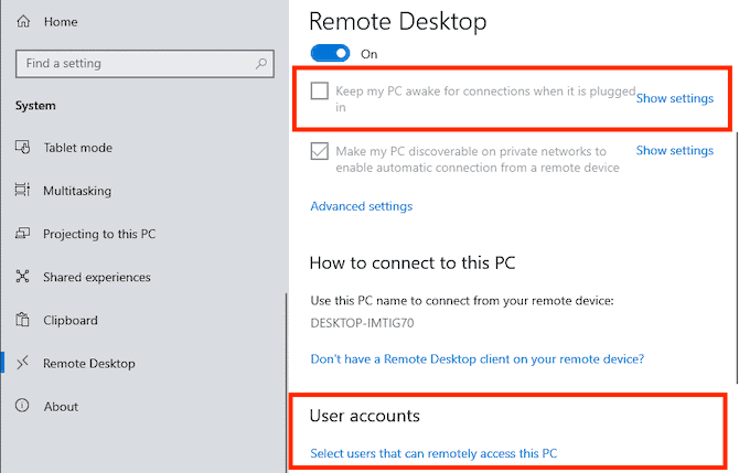 Microsoft Remote Access