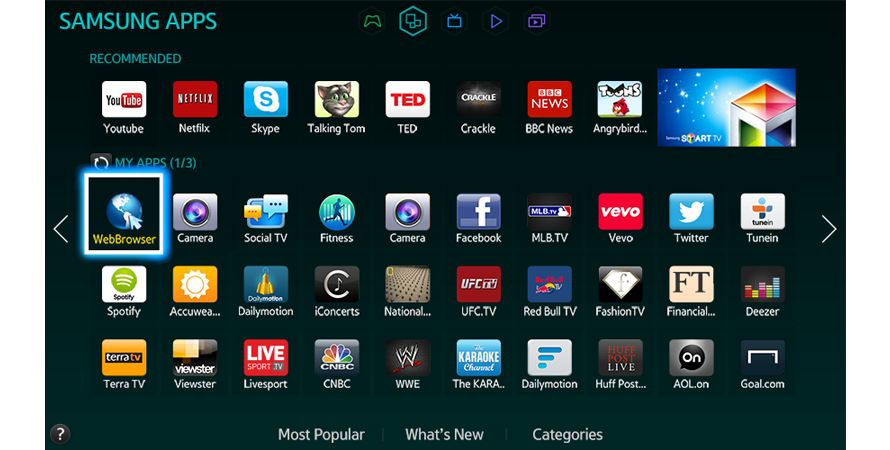 shows the apps on TV where Disney plus is selected from