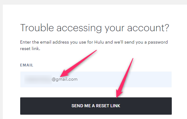 Forogt Hulu Password