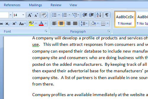 double space in Microsoft word