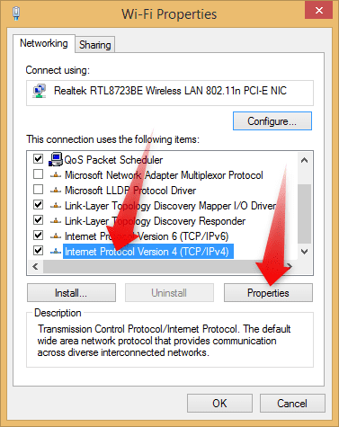 Internet Protocol Version 4 Properties