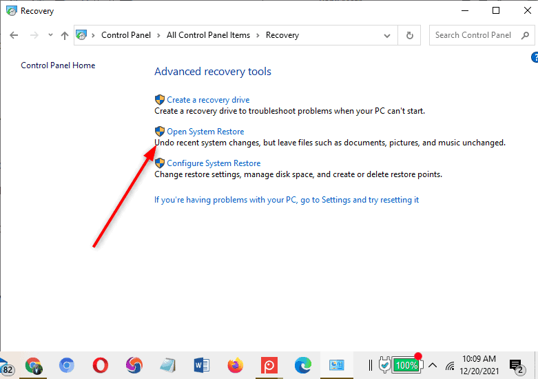 Open System Recovery