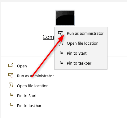 Run CMD as administrator
