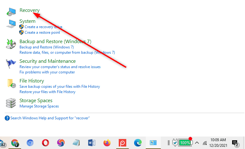 Open System Recovery