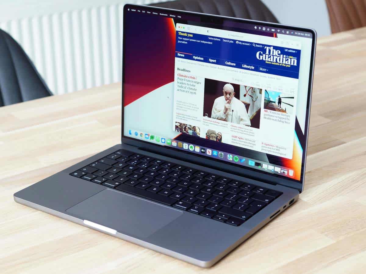 where is the power button on a MacBook Pro?