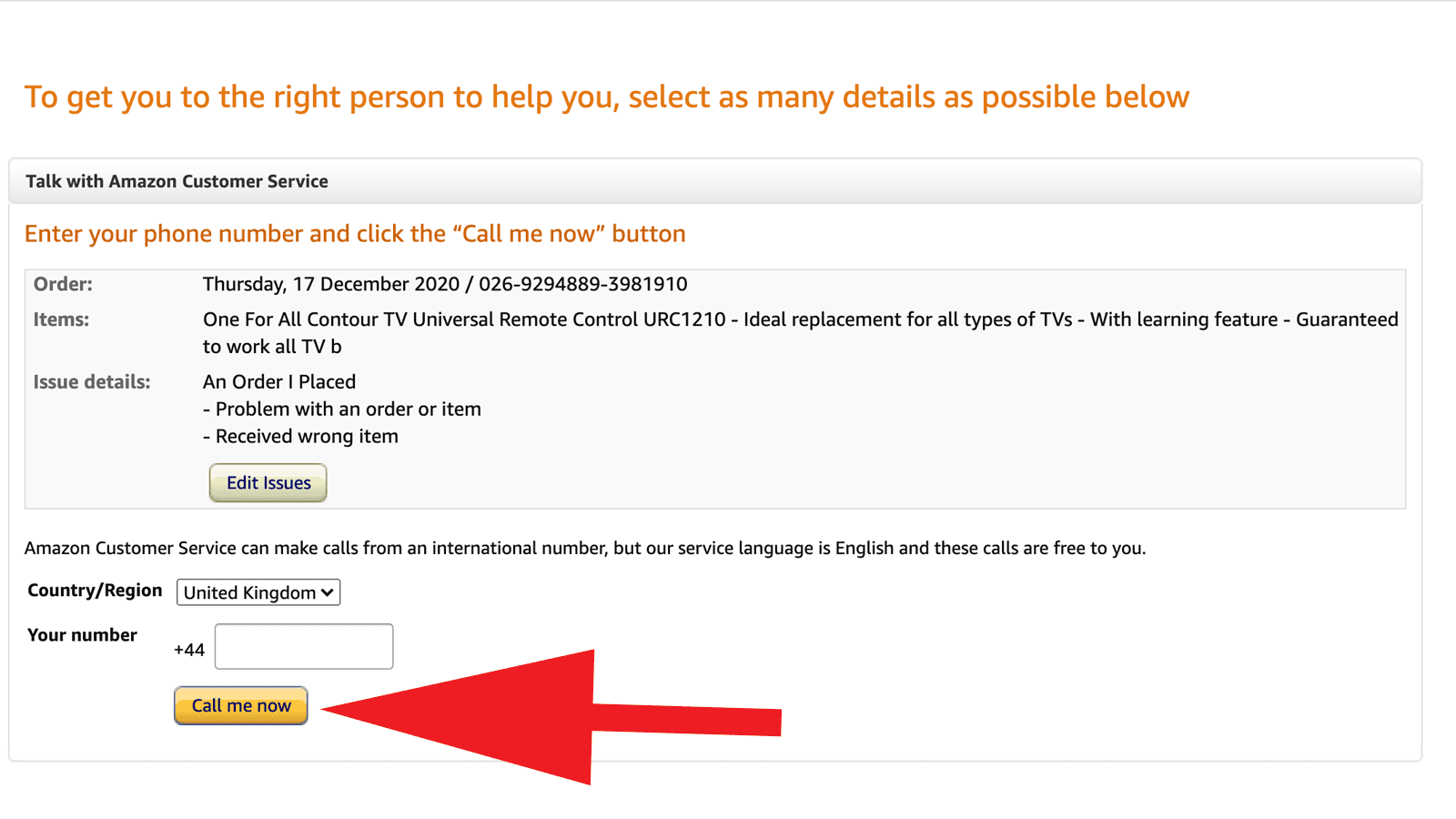 Amazon's customer service phone number is 1-888-280-4331, and the number is live 24 hours a day, seven days a week.