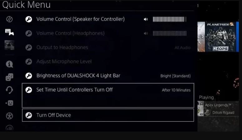 How to Turn off your PS4 Controller using the PS4 Console