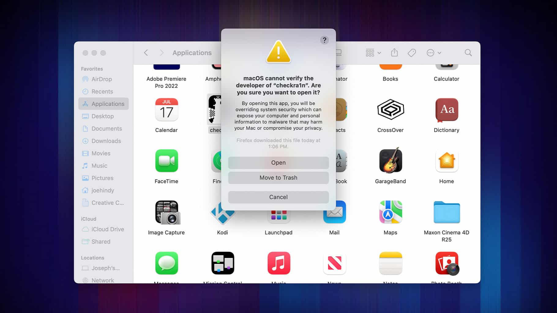 macOS Cannot Verify that this App is free from Malware