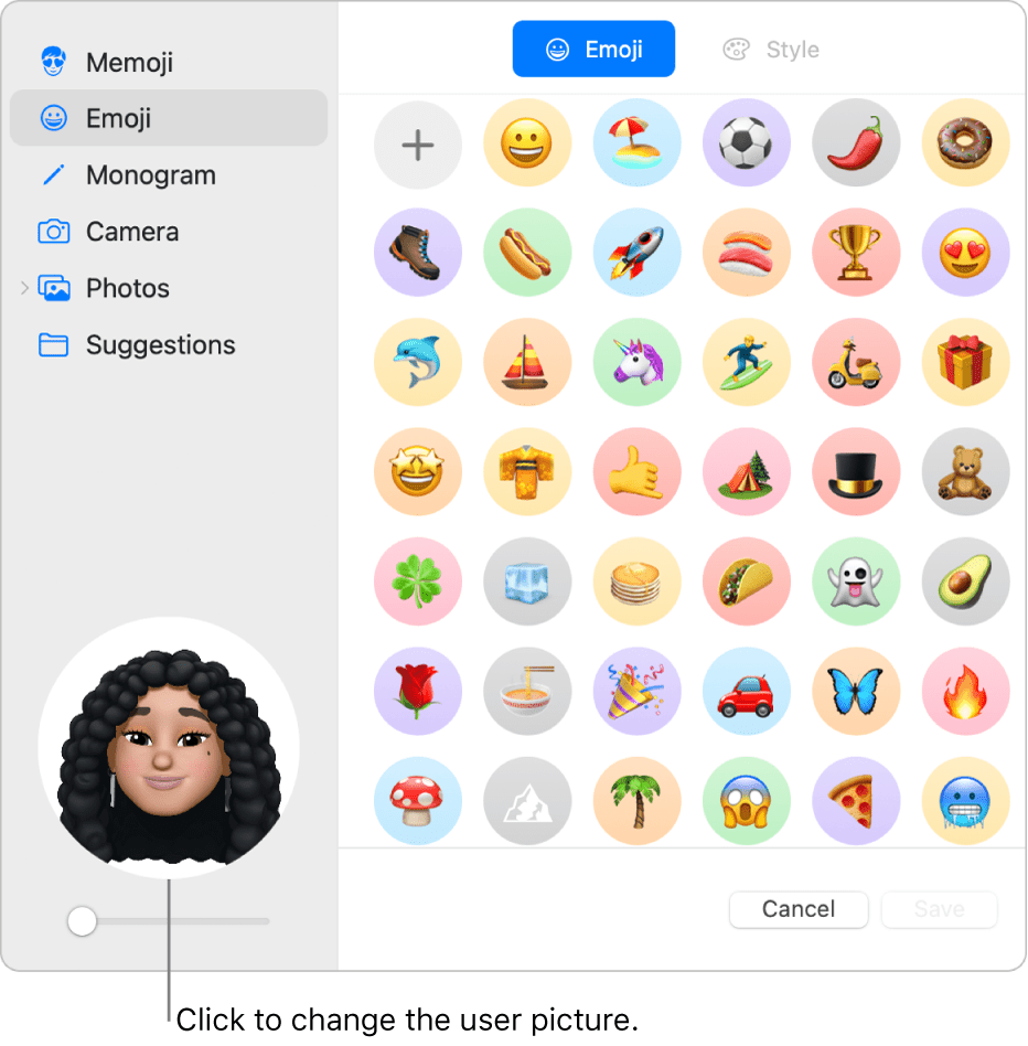 change a login picture on Mac