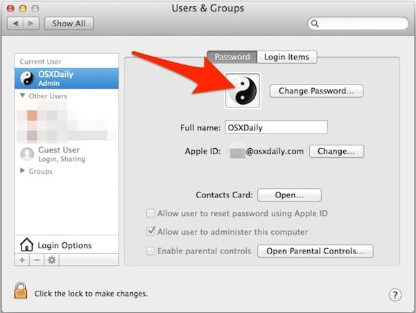 Change a Login Picture on Mac