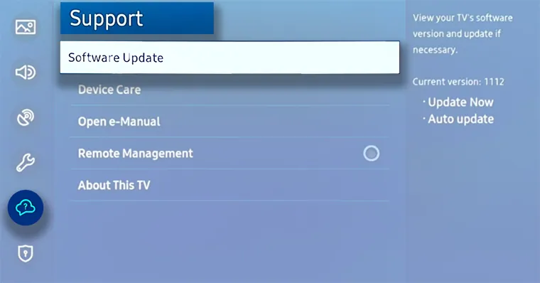 update Samsung smart tv using USB