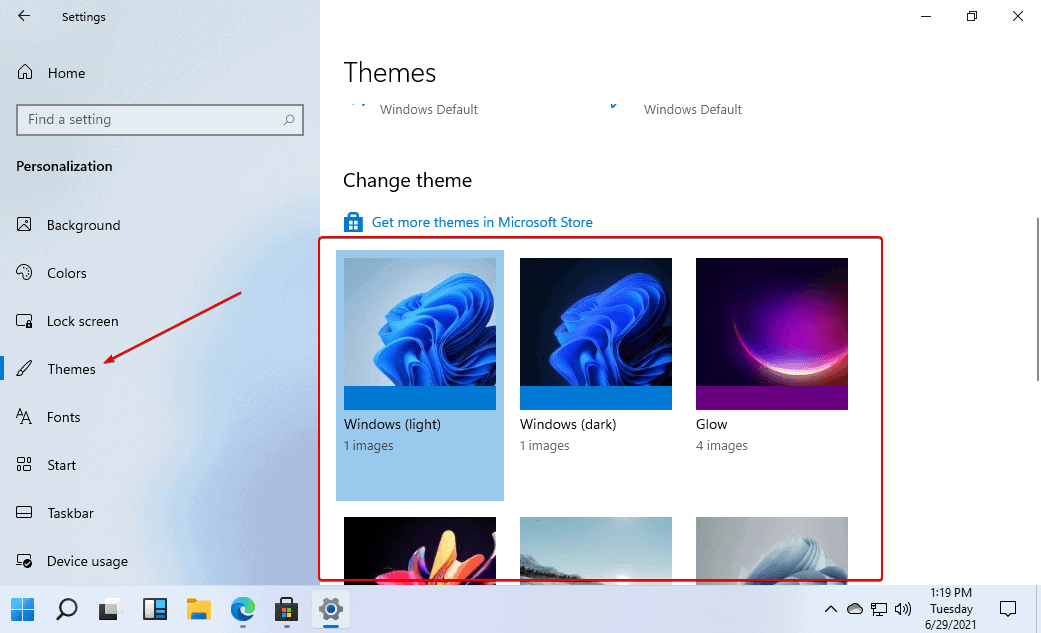 Change the Themes on Windows 11