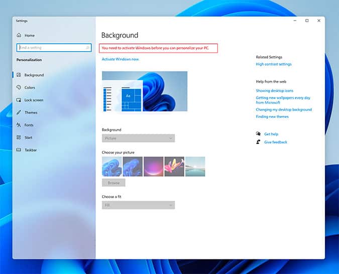 Change the Themes on Windows 11