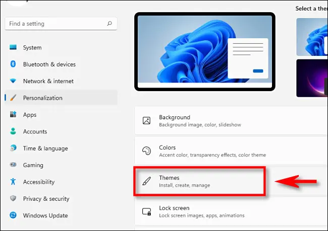 Change the Themes on Windows 11