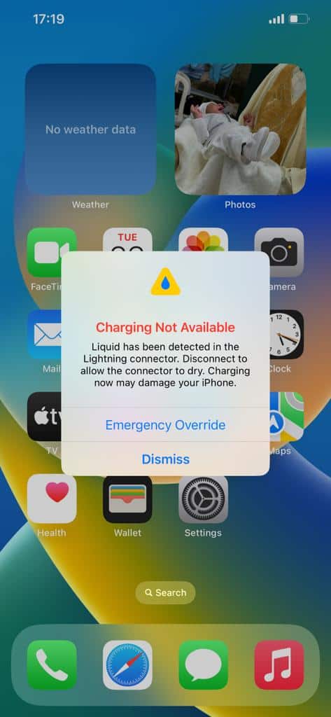 Charging not available
