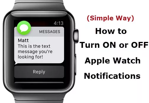 turn off notifications on Apple Watch