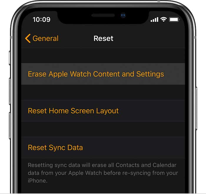 reset Apple Watch without passcode