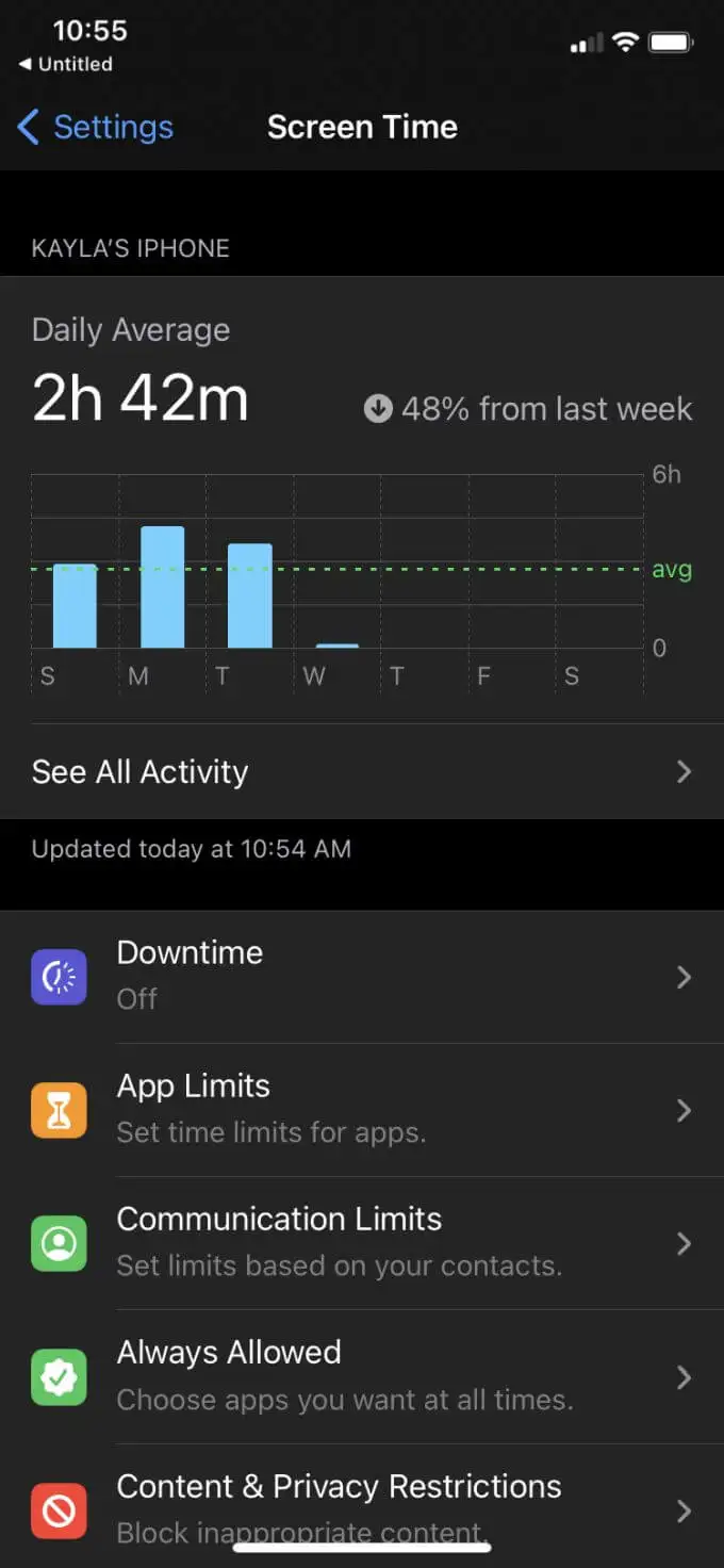 screen time limit