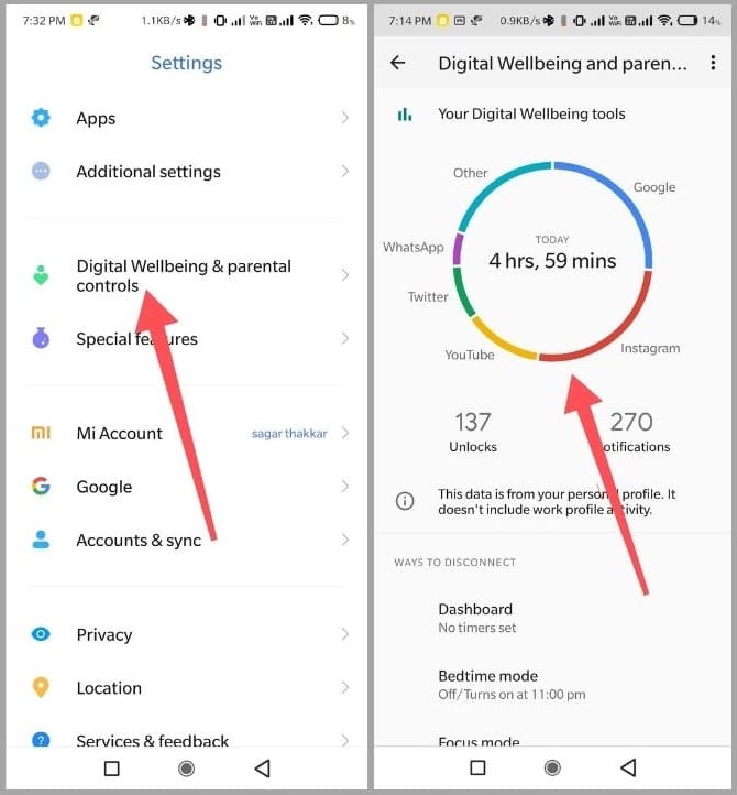 change screen time passcode on android